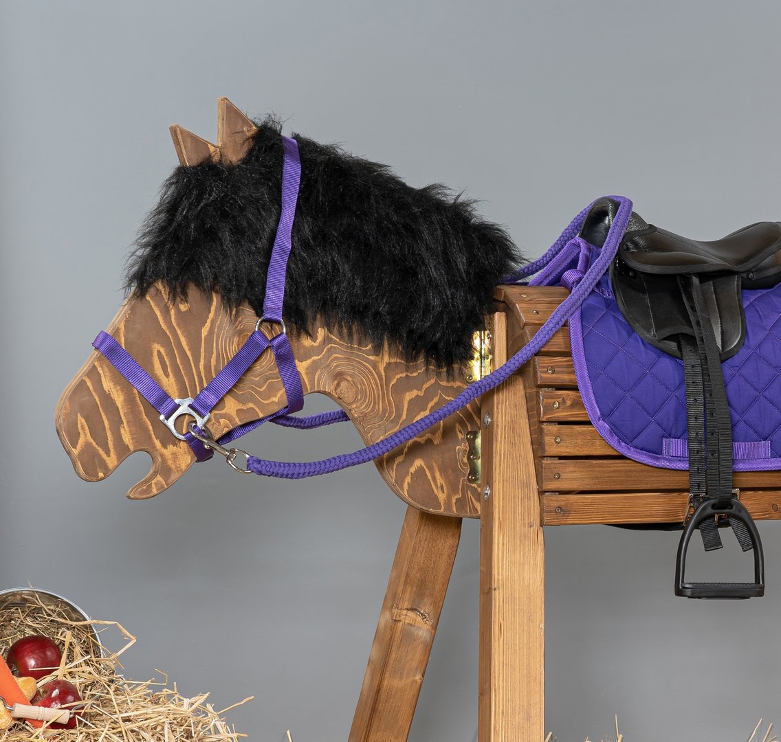 Pony Vollblut Warmblut Halfter Führstrick Set auch für Holzpferd Holzpferde 