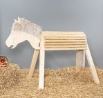 Aktion zu Weihnachten! Holzpferd 100 cm Sitzhöhe mit Augen und Nüstern gratis!