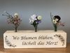 Blumenbrett mit Herz  Flowerboard  Blumenblock